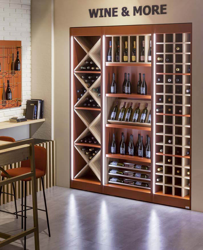 Espositore vini modulare